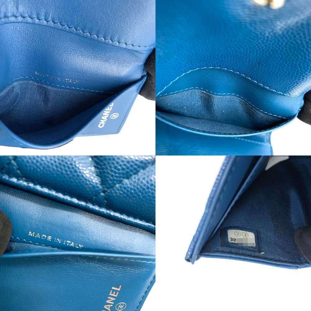 CHANEL Blue Caviar Leather Wallet - Picture 6 of 6